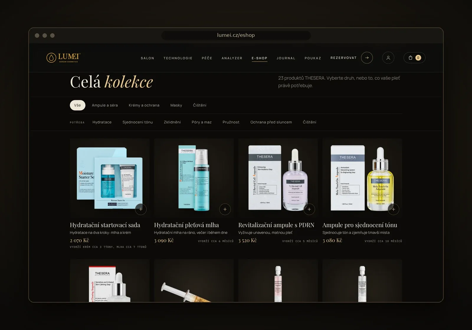 E-shop Lumei s profesionální korejskou kosmetikou THESERA